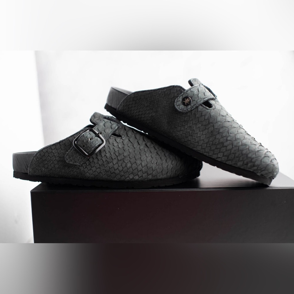 The Shoe Surgeon Luxe Mule Black Python